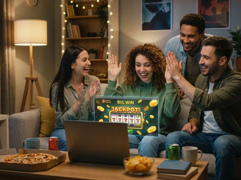 747 online casino play happy and win at your online casino lively casino scene with lights slots and players celebrating wins