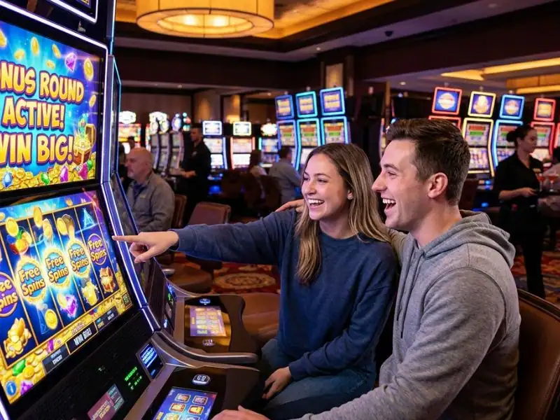 777 pub online casino enjoy the thrill of casino bonus rounds lively casino scene with slot machines lights and players