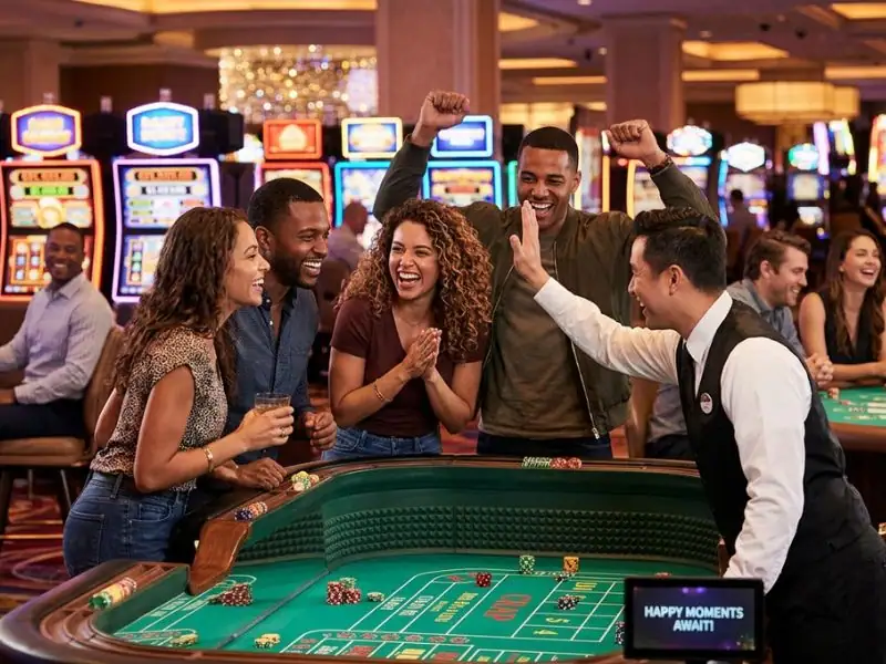 phdream online casino happy moments await in every casino game lively casino scene with lights and players enjoying games
