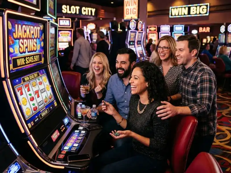 777 Jili Casino Login player smiling as the slot machine pays out big winnings