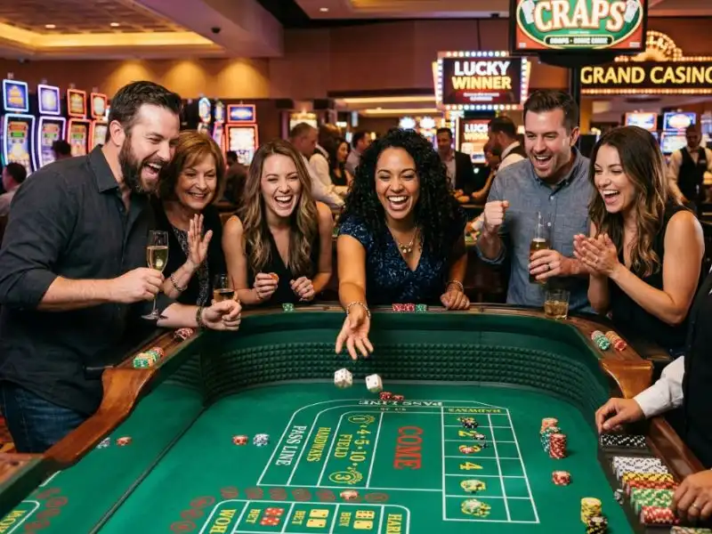 Apaldo Casino player enjoying the sound of winning chips during a casino game