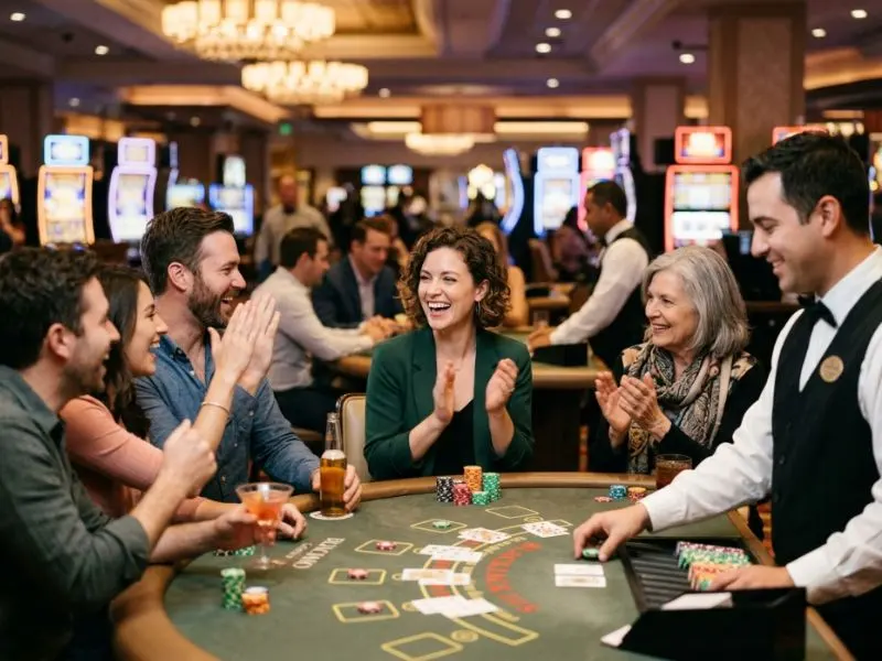 KKJili Casino player smiling after a session of good fortune in an online casino game