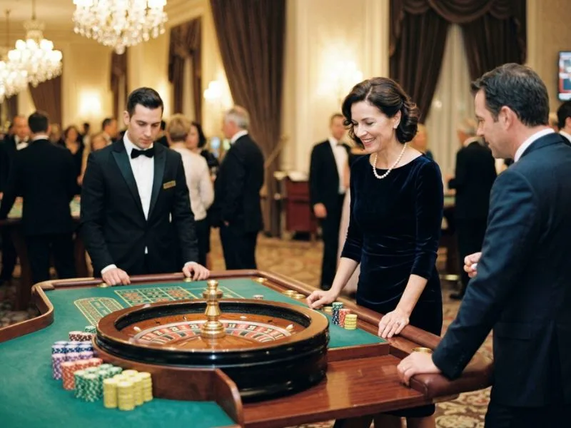Confident woman enjoying an exciting casino gaming experience at Red Casino.