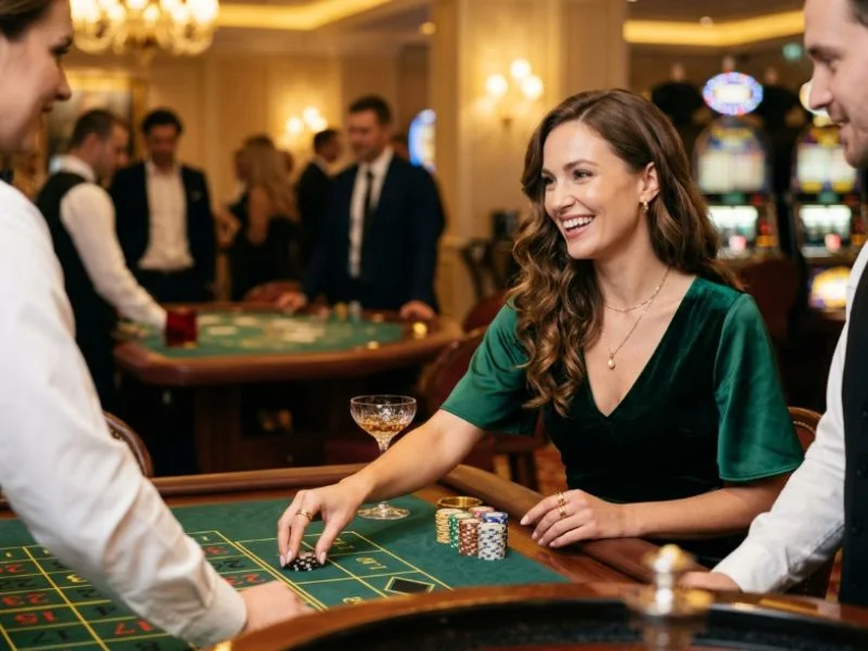 777 casino gcash player celebrating a special evening at an exclusive casino.