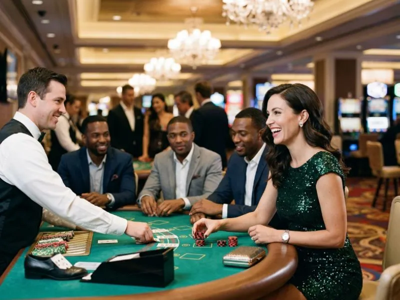legit casino gcash free welcome bonus player enjoying an elegant casino atmosphere.