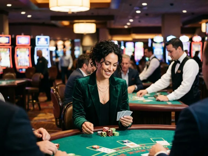 online casino philippines gcash player enjoying an exciting night of casino entertainment.