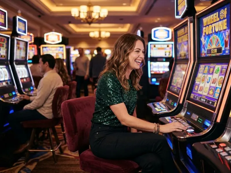 Woman confidently placing bets while playing Color Game GCash with focus and composure