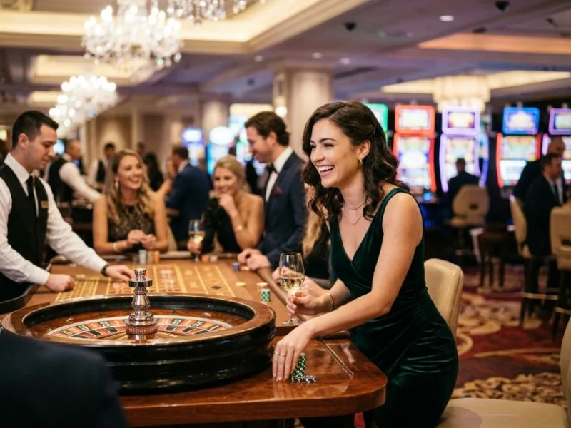 Woman playing games with GCash with patience, confidence, and a positive mindset