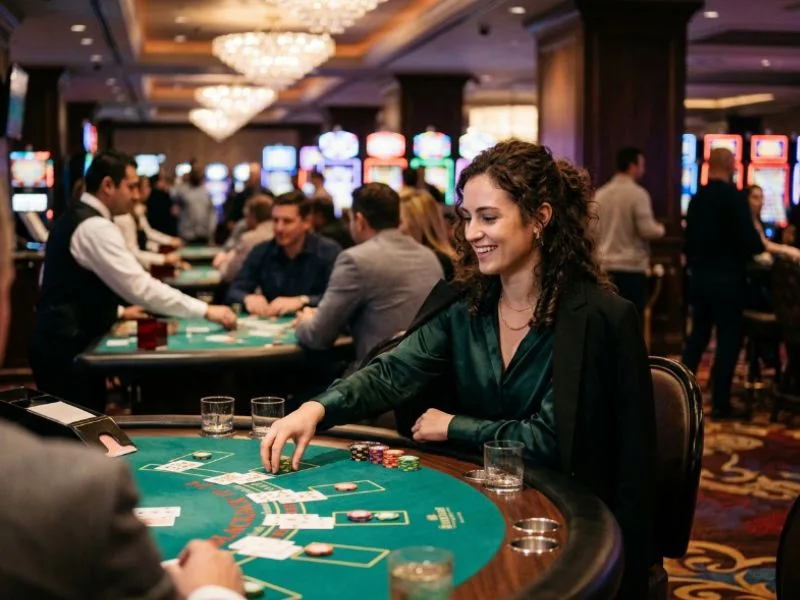 Skilled woman playing GCash games earn money with confidence and disciplined strategy