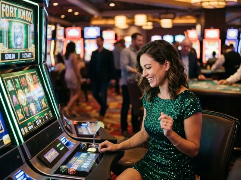 Woman playing GCash games earn money while making calm and calculated decisions under pressure