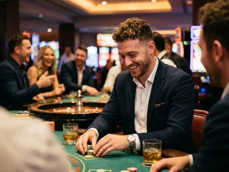 Skilled man making smart betting decisions while playing GCash games earn money