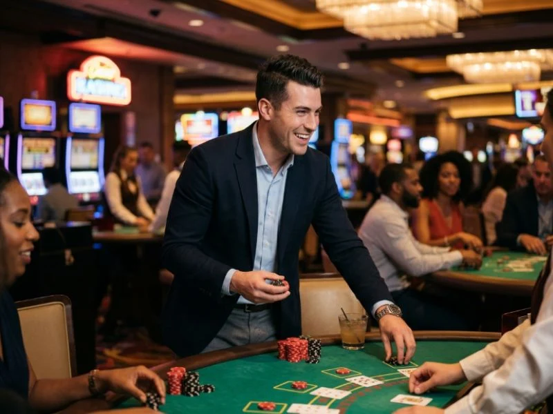 Man enjoying casino games and potential rewards at a PAGCOR accredited online casino