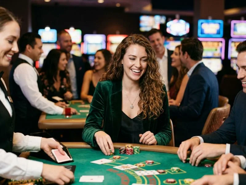 Confident woman enjoying an exciting gaming experience with PAGCOR Online Casino GCash