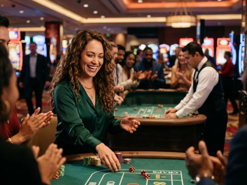 Woman having fun with friends at Jiliko online casino