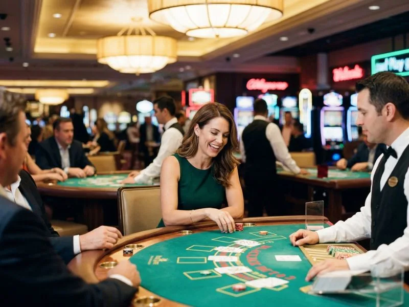 Woman enjoying casino entertainment at PH Macau online casino.